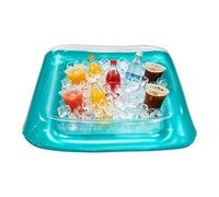 Inflatable Serving Bar Floating Large Portable Square Tray with Drain Plug