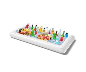 Inflatable Serving Bars with Drain Plug, Inflatable Drinks Cooler Ice Buffet Salad Serving Trays for Indoor Outdoor Summer Beach Luau Party, Picnic, and Pool Party