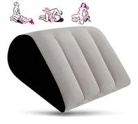 Inflatable Sex Pillow Sex Dice - Cushion Sex Position Pillow for Couples Fun Ideal for Enhancing Intimacy Bed Pillow-Ramp Lumbar Support Cushion Triangle Leg Pillow Sex Toys (Grey)