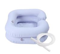 Inflatable Shampoo Basin - Lightweight Hair Washing Sink, Portable Bowl with Drain Hose | Ideal for Elderly, Patients, Pregnant Women, Disabled, Bedridden Convenient Bedside Wash Aid