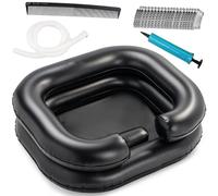 Inflatable Shampoo Basin - Portable Hair Washing Bowl/Tub for Bedridden, Disabled,Injured, Elderly, Hair Washtub for Dreadlocks and at Home Sink Washing(Black)