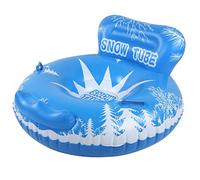 Inflatable Ski Ring | - 25°F Cold - Tolerant & Friction - Reducing PVC | Winter Snow Toy for Young Users/Adults/Family | Secure Skiing Board with Deep Seat Design