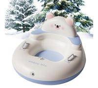 Inflatable Sled - Heavy Duty Pvc Ring, Handle Grip, Thickened Snow Toy, Outdoor Skiing Disc | Circular Sledge for Adults Then Uses for Local Hills, Family Slopes and Winter Holidays