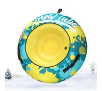 Inflatable Sledge - 33.86 Inch Ski Tube, Thickened PVC Base | Tear Resistant Snow Glider Children Adults Winter Descent Sliding Backyard Mountain Trips Camping Park Sports Equipment