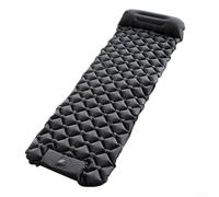 Inflatable Sleeping Pad with Pillow, Camping for Backpacking, 2 Inch Thick Self Inflating Air Bed with Ergonomic Neck Support, Portable Outdoor Sleep Mat for(black)