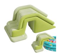 Inflatable Slide - Foldable Pool Ramp, Non-Slip Kids Slide | Quick-Setup Outdoor, Compact Backyard Playset for Summer Parties, Camping Trips, Hotel Yards, Youth Recreation Fun