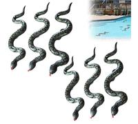 Inflatable Snakes for Pool, Realistic Animal Pool Floats, Blow Up Scary Snakes for Party Favors Garden Decoration(6pcs)
