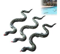 Inflatable Snakes for Pool, Realistic Animal Pool Floats, Blow Up Scary Snakes for Party Favors Garden Decoration(3pcs)