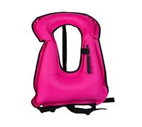 Inflatable Snorkel Vest, Adult Snorkeling Jackets Free Diving Swimming Safety Load Up to 220 Ibs, Kayak Swimming Vest for for Snorkeling Water Sports Beginner (Hot pink)