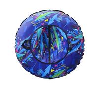 Inflatable Snow Sled - 41 Inch Durable Tube, Heavy Duty PVC Sledding Raft With Handle, Large 21.6in Inner Diameter Pool Float, Outdoor Winter Game For Adults Teens Family