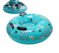 Inflatable Snow Tube - 31.5 Inch | PVC Sledding: All Season Snow Tube with 2 Handles, Design for Sleds, Grass Hills, Sliding Water, Flotation and Di