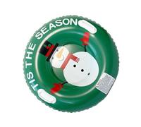 Inflatable Snow Tube - Octagonal Sledge Ring, Heavy Duty PVC Winter Ride Tow Strap Set with Two Handles | Sturdy Outdoor Slide Tube for Adults and Kids Sledding Fun