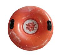 Inflatable Snow Tube Portable Gift with Handles for Skiing Outdoor Christmas Red 90 cm