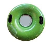 Inflatable Snow Tube Snow Sled Heavy Duty Inflatable Tube For Sledding Portable Funny Winter Outdoor Fun Toys For Family(Green)