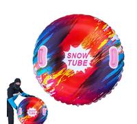 Inflatable Snow Tube, Winter Sledding Toy, 33.5 Inch Cold Resistant Heavy Duty Ride, Outdoor Accessory with Secure Handles, Family Fun Sled for Boys Girls, Play Gear for Holiday Snow Adventures