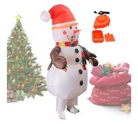 Inflatable Snowman Costume - Unisex Adult Onesie Fun Full Body Costumes | Inflatable Costume for Christmas and Halloween Holiday