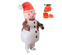 Inflatable Snowman Suit, Inflatable Snowman Costume for Adult, Funny Full Body Costumes with Unisex Adult Onesie Festival Costume Carnival Costume for u
