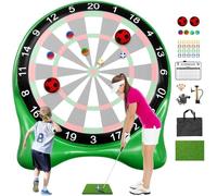 Inflatable Soccer Dart Board, Giant Kick Darts,Indoor Outdoor Lawn Yard Games for Kids Adults Family, Big Jumbo Carnival Games for Party | 6ft Dart Boards with Pump Accessories (Green 6FT, 6ft)