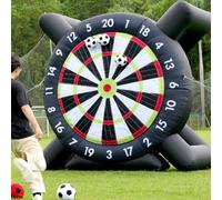 Inflatable Soccer Dart Board with Blower and Sticky Balls, Outdoor Yard Game for Interactive Play and Target Practice