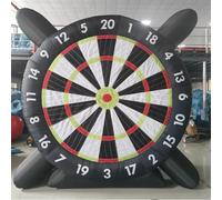 Inflatable Soccer Darts Board with 8 Soccer Balls & Blower - Kick Dartboard Sport Game for Yard and Gym Activities