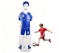 Inflatable Soccer Dummy, Football Training Dummy Tumbler Air Mannequin Free Kick Defender Wall Punching Tower Bag Boxing Column Sandbags for Kicks Dribbling Passing Drills (Blue)