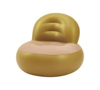 Inflatable Sofa Chair Lounger Blow Up Couch Camping Outdoor Gaming Seat Air Bed Beige