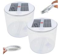 Inflatable Solar Lantern, 2pcs Solar Camping Lantern, Led Lights For Inflatables Waterproof Solar Camping Lantern Portable Foldable Solar Lamp With Handle For Camping Emergency, Travel
