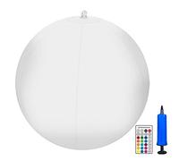 Inflatable Solar Pool Light, Outdoor Luminous Ball Lawn Light with Remote Control, RGB Color Changing Floating Lamp for Garden Party, Waterproof Decor