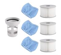 Inflatable Spa Filter Replacement Filter Cartridge Washable Inflatable | PVC Material, Removes Dirt, Rinseable Filter, Fits All for mspa Models, Includes 3 Filters, 1 Bracket, 3 Mesh Bags