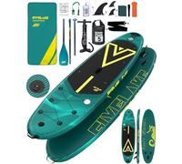 Inflatable Stand Up Paddle Board Green 11' x 35'' x 6'' Wide Stable Design,SUP Paddleboard Capacity 430lb for Adults Youth 120L Backpack,Carrying Strap,Double Action Pump,Waterproof Bag (Green)