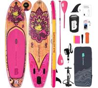 Inflatable Stand Up Paddle Board Pink 11' x 32'' x 6'' Paddleboard with Sup Accessories Backpack, Pump, Adjustable Leash for Adults & Youth of All Skill Levels