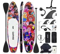 Inflatable Stand Up Paddle Board with Accessories 10'6", Fun-Ready Paddle Boards for Adults with Paddle, Fast Electric Pump, Hand Pump, Seat, CameraMount, Waterproof Phone Case, Fins, Leash, Carry Bag