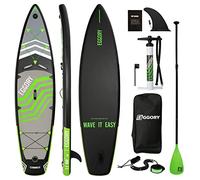 Inflatable Stand Up Paddle Board with Accessories - SUP with Extra Wide Design for Adults and Teenagers of All Experience Levels (Grey Green X)