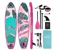 Inflatable Stand Up Paddle Board with Premium iSUP Bundle Accessory Pack, Durable, Lightweight with Stable Wide Stance - SUP for All Skill Levels (Pink)