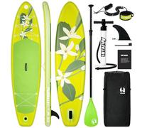 Inflatable Stand Up Paddle Board with Premium iSUP Bundle Accessory Pack, Durable, Lightweight with Stable Wide Stance - SUP for All Skill Levels (FLOWER)
