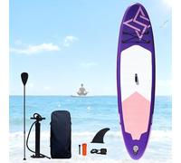 Inflatable Standing Surfboard For Adults And Teenagers, With Paddle Board Accessories Fins, Inflatable Surfboard For Water Sports, Capable Of Bearing 375 Pounds, For Water Yoga、surfing purple