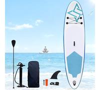 Inflatable Standing Surfboard For Adults And Teenagers, With Paddle Board Accessories Fins, Inflatable Surfboard For Water Sports, Capable Of Bearing 375 Pounds, For Water Yoga、surfing white