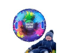 Inflatable String Tube Sleigh - Vivid Round Sled Barrel with Carrying Straps, Safe Anti -Roll Construction for Tobogging Fun, Exciting Gliding for Kids and Adults | Tough Winter Equipment