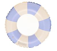 Inflatable Striped Swim Ring Set, Large & Small Size Pool Float with Handles, Summer Beach Swimming Float Accessories for Adults and Kids，Light Blue：Large Size (For adults)