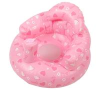 Inflatable Support Seat Pink PVC Shower Chair for Sitting