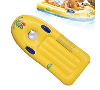 Inflatable Surfboard - Blow Up Surfing Swim Toy, Anti Slip Exterior Pattern Grip, Integrated Stability + Ergonomic Rail, High Grade Reinforced Synthetic Resin - for Beach Waves & Pool Games