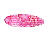 Inflatable Surfboard Raft Pool Float Lightweight Portable PVC Pink Flower Pattern for Summer Party Beach Luau Decor 110x40cm