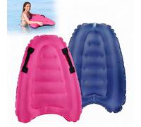 Inflatable Surfboard With Handles, Summer Water For Beach Pool, Safe Floating Surf Mat For Swimming Learn To Surfing Water Fun Lightweight Boogie Board For Adults Beach Must Haves for Adult (Pink)
