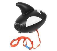 Inflatable Swim Buoy for Open Water, Adjustable Waist Belt | PVC Build, Multilayer Heat-sealed Construction, Black Finish, Portable High Visibility Support for Adults