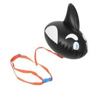 Inflatable Swimming Buoy for Adults with Adjustable Waist Belt Black | Pvc, Tear Resistant Build and High Visibility, Open Water Use for Swimmer Safety and Surf Zones