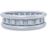 Inflatable Swimming Padding Pool Silver Round Spaceship 1.52m x 43cm Garden