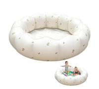 Inflatable Swimming Pool Children，90 cm Round Swimming Pool Inflatable Bath Tub Anti-slip Paddling Pool Inflatables with Bubble Floor for Children Home Travel