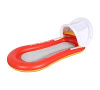 Inflatable Swimming Pool Float Comfortable Floating Bed Head Rest with Umbrella and Armrests for Pool Beach
