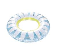 Inflatable Swimming Ring 1PC Flower Inflatable Swim Ring Clear Glitter Pool Float For Beach Outdoor Summer