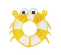 Inflatable Swimming Ring Kids Pool Floats Animals Swim Ring Cute Swimming Pool Inflatables Rings Pools Tubes for Kids Girls Boys Summer Swimmings Pools Beach Party Supplies (Yellow Crab)